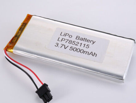 LP7852115 3.7V 5000MAH Bateria de iões de lítio Fabricantes OEM Odm Suportado LiPo Pack de alta capacidade com tempo de carga de 2-3 horas