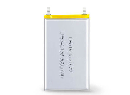 LP8542136 3.7V 6000mAh Polymer Li-ion recarregável para aplicações de voltagem 3.7V OEM e ODM suportado