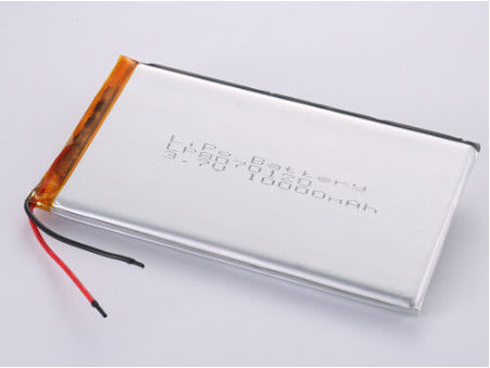 Bateria Li-polímero de 3,7 V de longa duração com 500 ciclos de vida útil e requisitos de capacidade de 10000 MAH