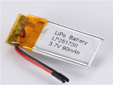 Bateria de iões de lítio recarregável de 3,7 V 90 MAH