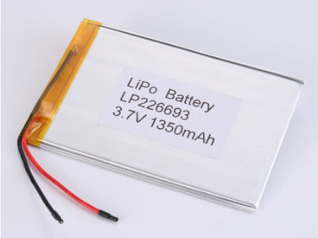 Proteção contra sobrecorrência Bateria de polímero de lítio de carregamento rápido com tensão aberta de 3,7V e proteção contra PCB LP226693 3,7V 1350MAH