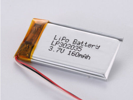 Pacote LiPo de alta capacidade 3.7V com proteção e alimentação de PCB LP302035 3.7V 160MAH