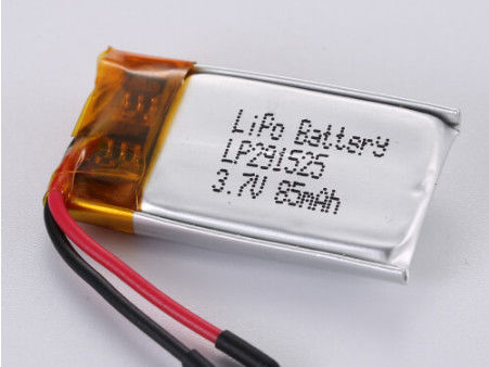 Proteção contra sobrecorrência Incluído LP291525 3.7V 85MAH Bateria Li-Ion para transporte rápido