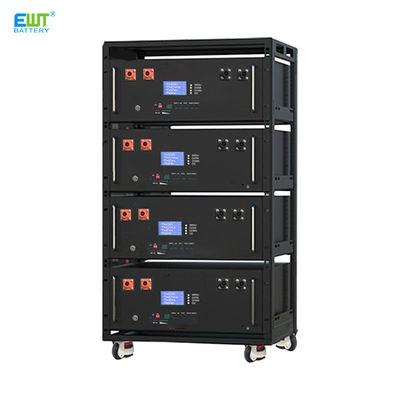 51.2V 200Ah Bateria Solar Lítio Ferro Fosfato Rack Tipo de armazenamento de energia com certificação RoHS e comunicação RS232