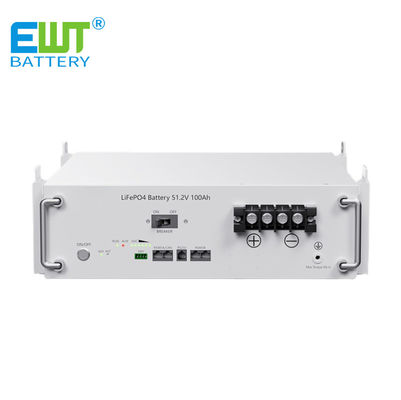 51.2v 100ah Bateria solar de lítio ferro fosfato Sistema de alimentação de emergência de grande capacidade sem manutenção -20°C a 60°C