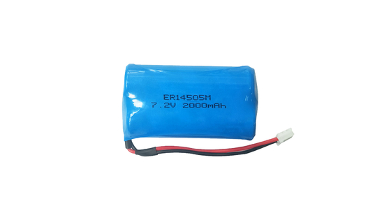 Bateria Li-SOCL2 7.2V 2000MAH para dispositivos cilíndricos ER14505M