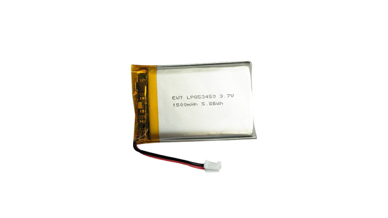 LP853450 3.7V 1500mAh Miniatura Bateria LiPo -20°C a 60°C